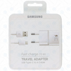 Samsung Încărcător rapid de călătorie 2000mAh incl. Cablu de date USB tip C alb (EU Bister) EP-TA20EWECGWW