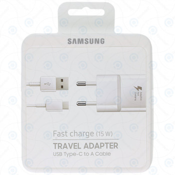 Samsung &amp;Icirc;ncărcător rapid de călătorie 2000mAh incl. Cablu de date USB tip C alb (EU Bister) EP-TA20EWECGWW foto