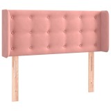 Cumpara ieftin Tablie de pat cu aripioare roz 103x16x78/88 cm catifea