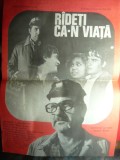 Afis pt.Filmul Radeti ca-n viata -cu Gh.Dinica ,Il.Ciobanu 1983,dim.=33x47cm