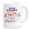 Cana alba personalizata &quot;we accept the love we think we deserve&quot;, INOVATIX&reg;. 330ml