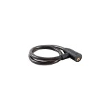 Antifurt bicicleta cu 2 chei A, 9mmx5mmx150cm, negru, Oem