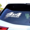 Sticker auto 4x4 off road, alb, 29x11 cm, folie oracal, autocolant exterior pentru suv, atv, ssv, rezistent la uv si intemperii