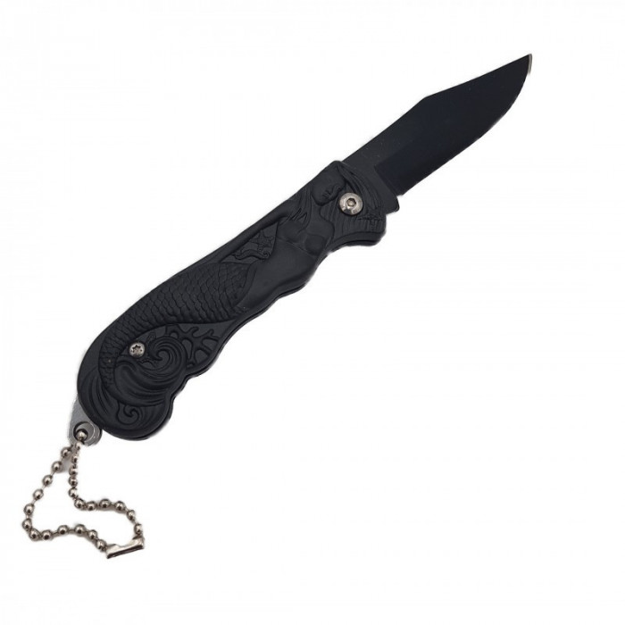 Cutit briceag varf ascutit, 16 cm, 60 g, negru