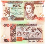 Belize 20 Dolari (2020) P-69g UNC - Bancnota Originala