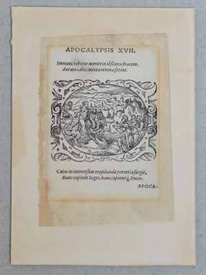 Jost Amman &amp;quot;Curva din Babilon&amp;quot; xilogravura 1571 foto