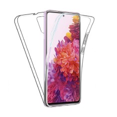Husa 360 compatibila cu Samsung Galaxy S20 FE, Full Body, Fata TPU si Spate PC, HTPMag&reg;, Transparent