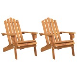 Cumpara ieftin Scaune Adirondack de gradina, 2 buc., lemn masiv de acacia