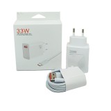 Incarcator Retea Super Charge pentru Telefon, Flippy, 33W Standard UE, Port USB-B cu Cablu TYPE-C de 1m Inclus, Alb