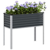 Cumpara ieftin Jardinieră de grădină, antracit, 100x45x90 cm, oțel