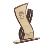 Placheta Lemn Gravata Personalizata Cadou Elegant Evenimente Premiere Aniversari Corporate Logo Text