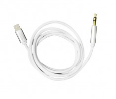Cablu Universal Audio AUX Lightning la Jack 3.5 mm, Conectare iPhone Auxiliar, 1 Metru foto
