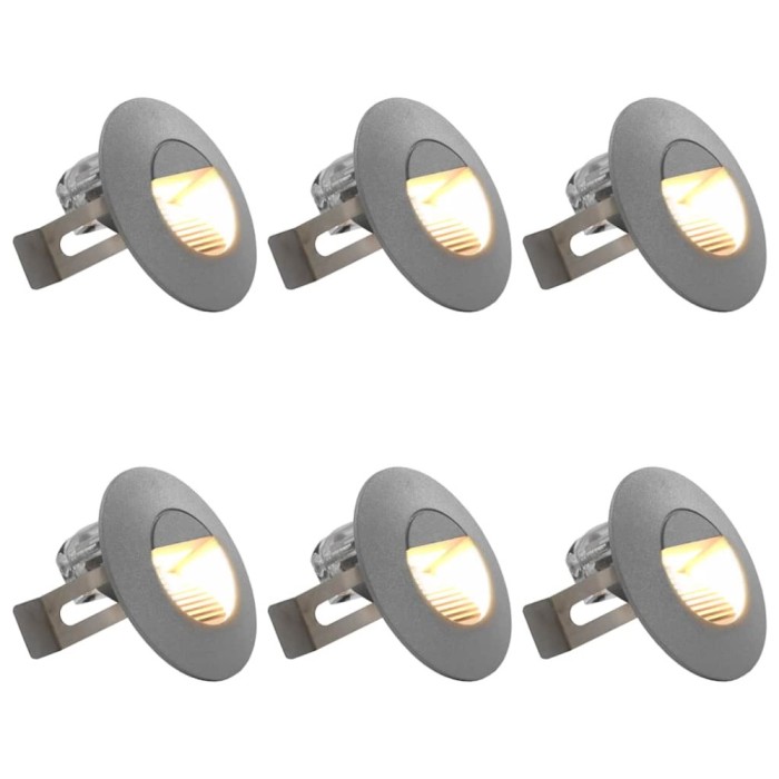 vidaXL Lămpi de perete LED de exterior, 6 buc., argintiu, 2 W, rotund 45655