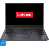 Laptop ultraportabil Lenovo Thinkpad E1 cu procesor Intel&reg; Core&trade; i5-1135G7 pana la 4.20 GHz, 14, Full HD, 16GB, 512GB SSD, Intel UHD Graphics, Free DO