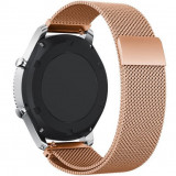 Cumpara ieftin Curea ceas Smartwatch Samsung Galaxy Watch 46mm, Samsung Watch Gear S3, Rose Gold Milanese Loop, iUni 22 mm Otel Inoxidabil