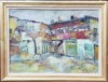 Marin Petre Constantin - Curte Interioara, Ulei/Carton 50x69cm, Album Arta, Certificat Autenticitate