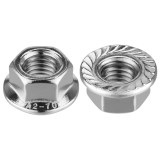 Set 100 Piulite Autoblocante M10 DIN6923 cu Flansa, Inox A2/AISI 304, Fixare Panouri Solare Fotovoltaice