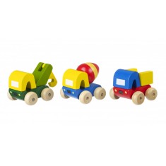 Set 3 camioane din lemn Orange Tree Toys