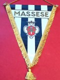 Fanion (oficial cu semnaturi) fotbal - US MASSESE 1919 (Italia) - folie de protectie si dimensiuni mari 36X24cm