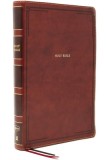 Nkjv, Thinline Bible, Giant Print, Leathersoft, Brown, Thumb Indexed, Red Letter Edition, Comfort Print: Holy Bible, New King James Version