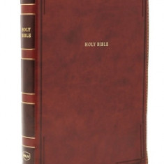 Nkjv, Thinline Bible, Giant Print, Leathersoft, Brown, Thumb Indexed, Red Letter Edition, Comfort Print: Holy Bible, New King James Version