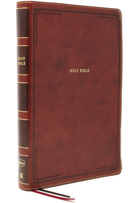 Nkjv, Thinline Bible, Giant Print, Leathersoft, Brown, Thumb Indexed, Red Letter Edition, Comfort Print: Holy Bible, New King James Version foto