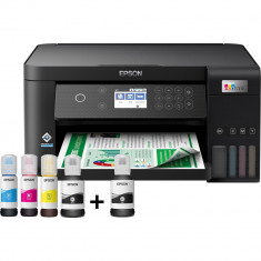 Multifunctional Inkjet color Epson EcoTank L6260, A4, USB, Ethernet, WiFi, Wi-Fi Direct, Ecran Led 3.8 cm, Apple AirPrint, Epson Connect , Negru