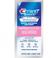 Albirea Dintilor cu Crest Whitestrips Gentle Routine - 1 Plic (2 benzi) foto