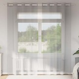 vidaXL Perdele Voile cu Oelii 2 buc Gri deschis 140x225 cm