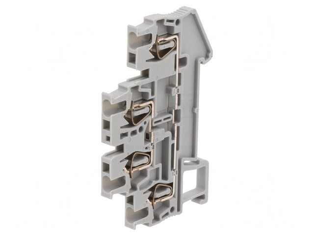 Conector &Icirc;mbinare Șine Piste 4 Borne Gri Cu Arc STTB