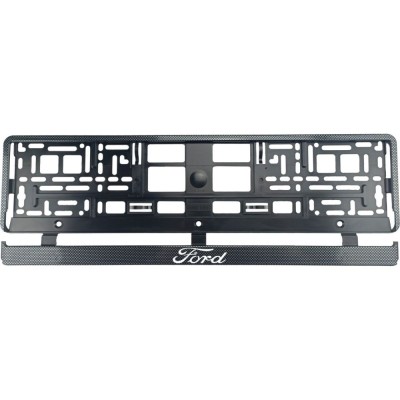 Set 2 bucati, suport numar inmatriculare Carbon, Ford foto