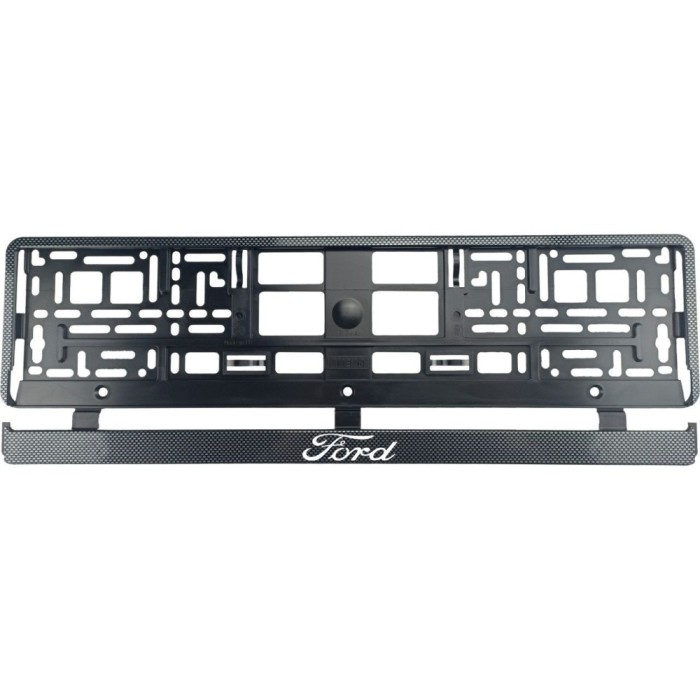 Set 2 bucati, suport numar inmatriculare Carbon, Ford