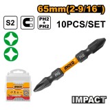 Biti Impact PH2 + PH2 65mm Set 10buc Otel S2 Magnetic Shock Zone SDBIM21PH233