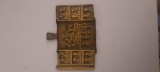 Icoana triptic de calatorie Rusia secol 19 din bronz