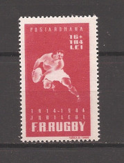 Rom&amp;acirc;nia 1944, LP 164 - 30 ani de la infiintarea Federatiei Romane de Rugby, MNH foto