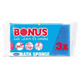 Set 3 Bureti Baie BONUS, Culori Asortate, Burete Super Absorbant, Burete de Corp, Burete de Baie, Burete de Dus, Bureti Colorati Corp, Burete Corp Bon