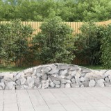 VidaXL Coșuri gabion arcuite 25 buc, 400x30x40/60 cm, fier galvanizat