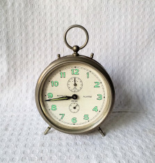 Ceas german de masa vintage, ceas vechi de colectie cu alarma - nefunctional foto