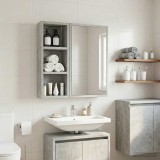 vidaXL Dulap de perete pentru baie cu raft Gri Beton 20 x 10 x 50 cm 889282