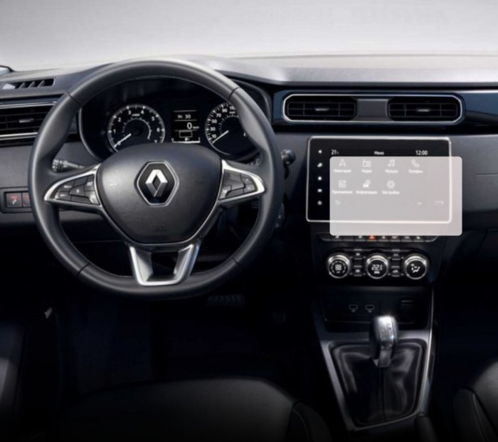 Folie Protectie Navigatie Renault Arkana 2019-2023, Duragon, protectie Display Navigatie, silicon Mat, Anti-zgarieturi, Anti-amprenta, kit instalare