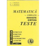 Matematica. Gimnaziu. Subiecte, sinteze, teste - E. I. Nedita