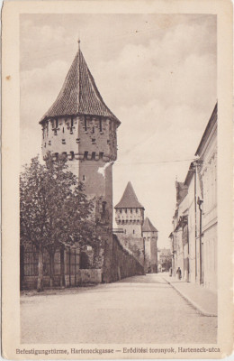 CP SIBIU Hermannstadt Turnurile de fortificatie Harteneck ND foto