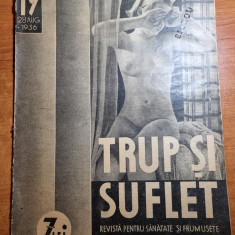 revista trup si suflet 28 august 1936-revista pentru sanatate si frumusete