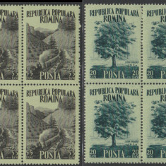 1956 Romania - Luna Padurii, blocuri de 4 timbre LP 408 MNH