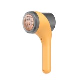 Aparat scame si par haine, flippy, electric, usb inclus, periuta curatare, pentru diferite tesaturi, 3 trepte, 20.5 x 8.8 x 7 cm, galben