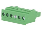 Regletă Conexiuni Deconectabilă 5,08mm 6 Piste Unghi