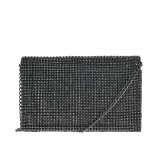 Geanta plic cu pietre acrilice negre