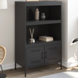 VidaXL Dulap &icirc;nalt, negru, 68x39x113 cm, oțel