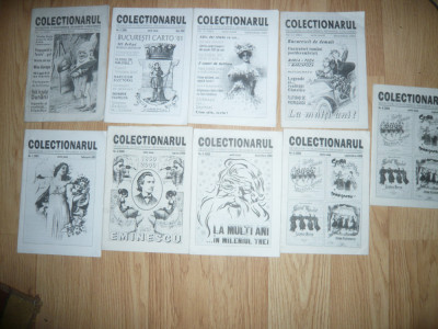 Set 9 umere din Revista Colectionarul : an 2000-2003 , ilustrate , cca.30pag/buc foto