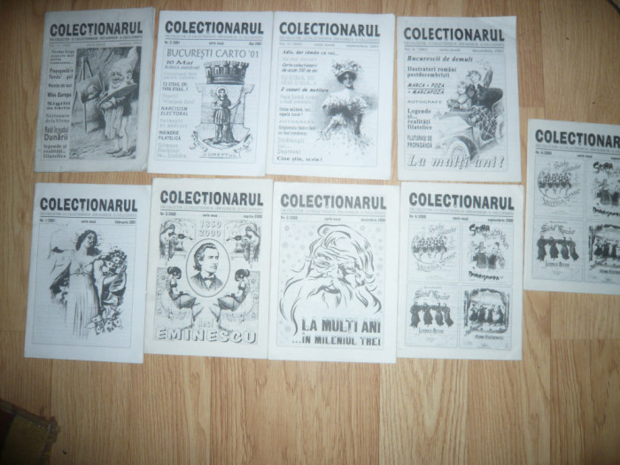 Set 9 umere din Revista Colectionarul : an 2000-2003 , ilustrate , cca.30pag/buc